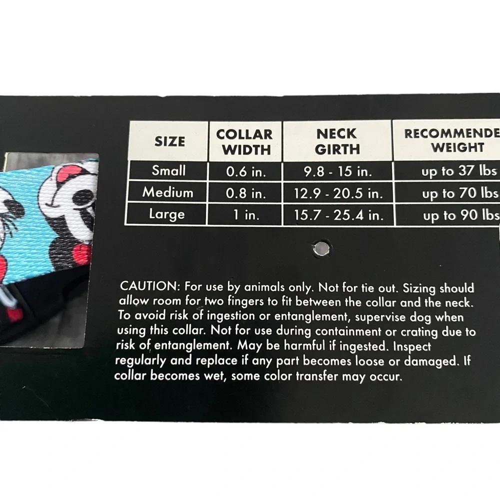 DISNEY Minnie Mouse Dog Collar Size: Medium